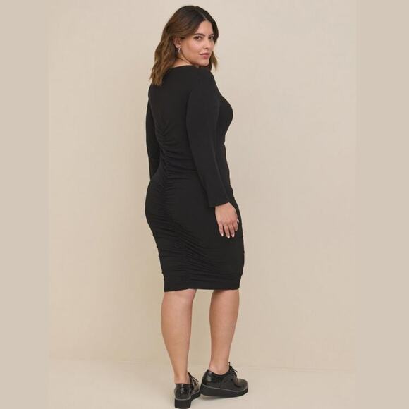 Torrid  Mini Jersey Bodycon Dress Black Size 3X NWT - Picture 3 of 10